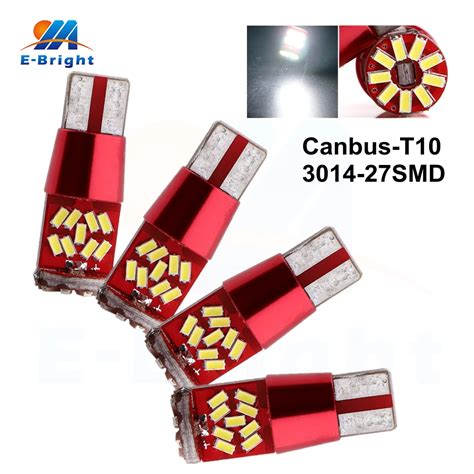 2pcs 50pcs 100pcs T10 Canbus No Error 3014 27 SMD Led Bulb Side Led