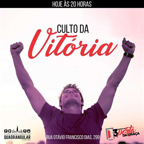 Culto da VITÓRIA Culto da vitoria Imagens de oração Cartazes religiosos