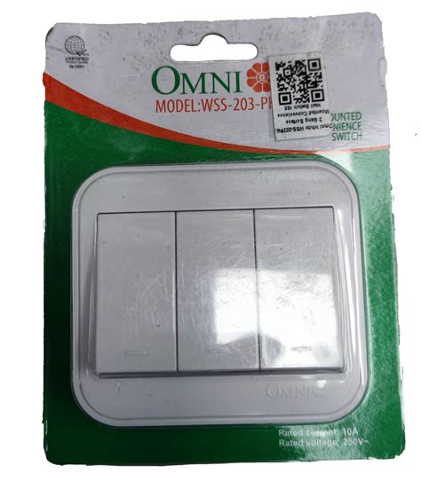 3 Gang Surface Type 1 Way Switch Omni WSS 203 PK Lazada PH