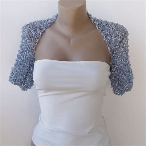 Silver Gray Bolero Silver Gray Shrug Grey Bolero Shrug Etsy Uk