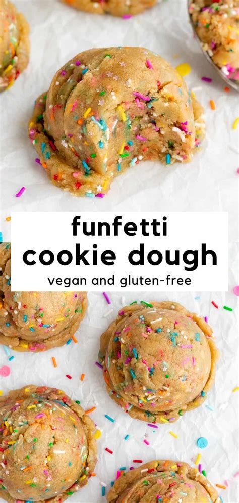 Edible Funfetti Cookie Dough Vegan Recipe Healthy Vegan Desserts