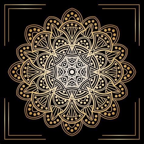 Elegant Golden Mandala Background Free Vector