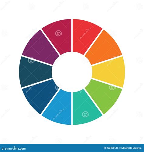 Pie Charts Vector Colorful Info Template On White Background Stock