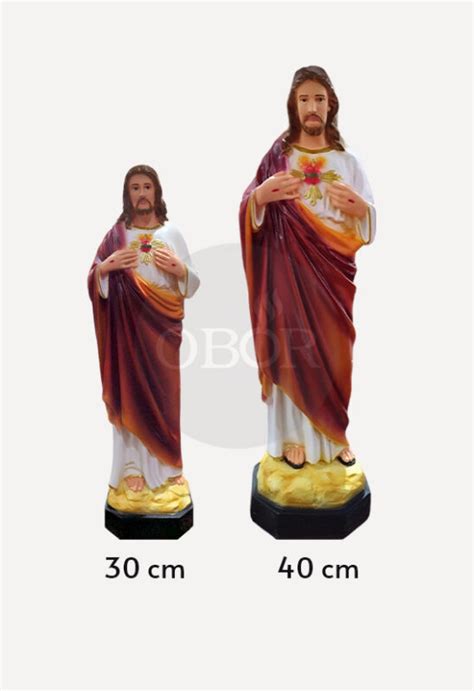 Patung Yesus Hati Kudus Fosfor 25cm OBOR