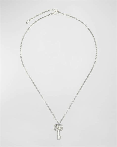 Gucci GG Marmont Sterling Silver Key Necklace Neiman Marcus