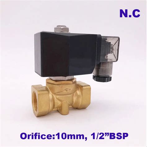 GOGO 1bar 2 Way Brass Water Normally Close Solenoid Valve 1 2 Inch AC