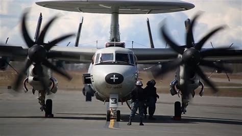 Us Navy E2c Hawkeye Attached Carrier | Editorial Video | 13309583c ...