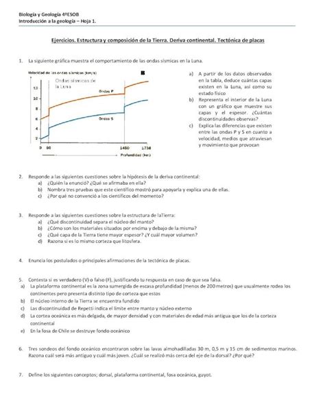 Pdf Ejercicios Estructura Y Composici N De La Tierra Deriva