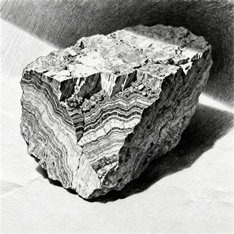 metamorphic rock drawing 2