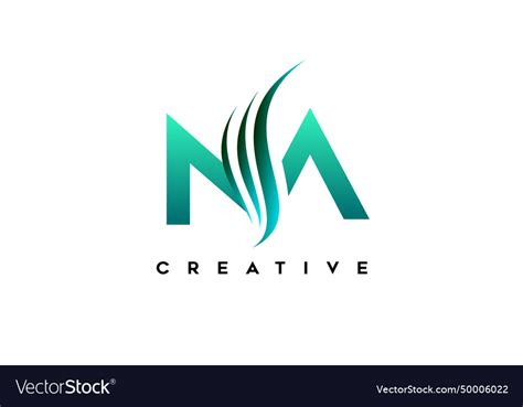 na na alphabet letter logo design idea concept vector image
