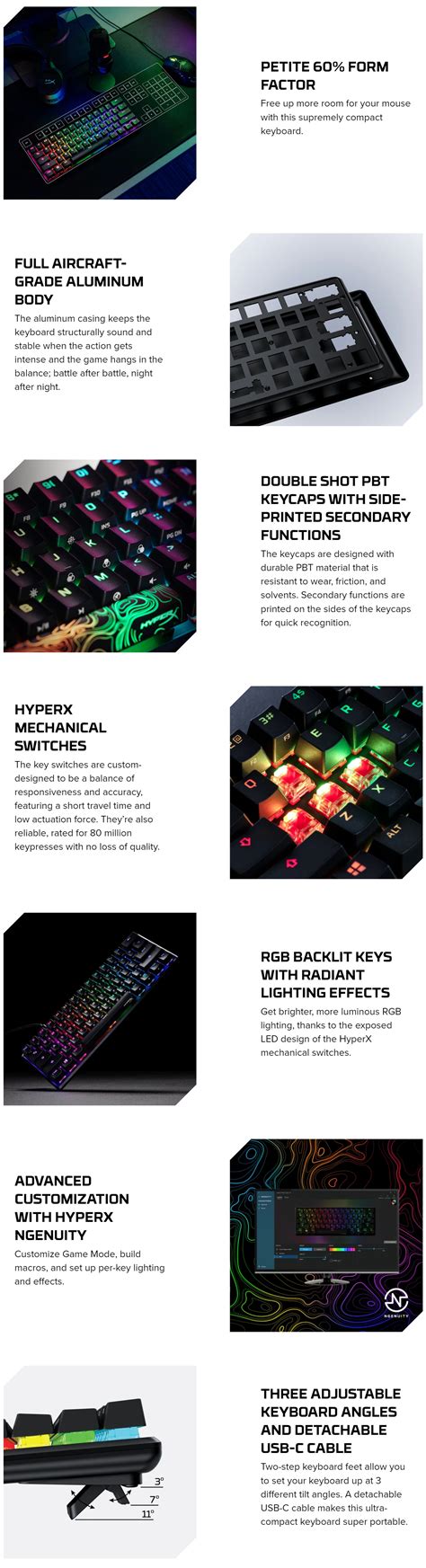 Hyperx Alloy Origins 60 Mechanical Gaming Keyboard Hyperx Red Switch