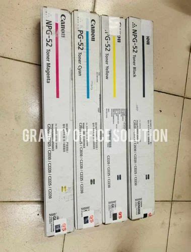 Black Canon Npg 52 Toner Cartridge New Full Set For Printer At Rs