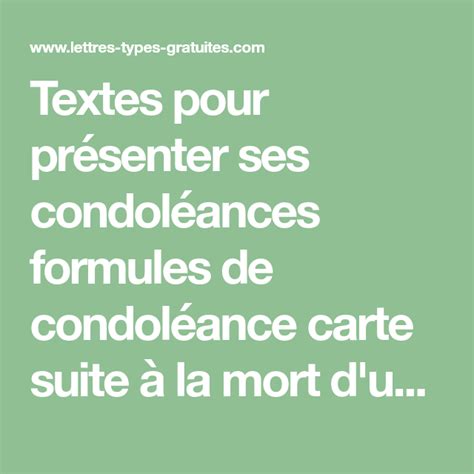 Textes pour présenter ses condoléances formules de condoléance carte