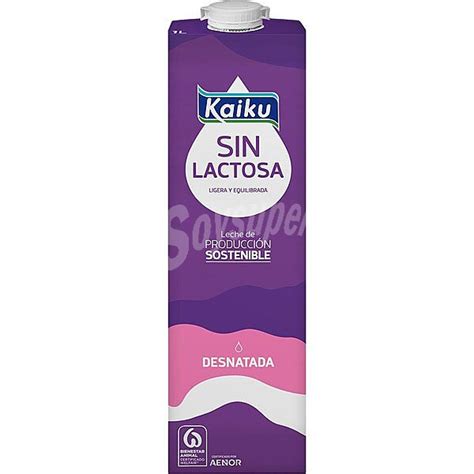 Kaiku Sin Lactosa Leche Desnatada Sin Lactosa Enriquecida En Vitaminas