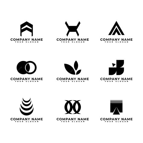 Premium Vector Set Of Company Logo Design Ideas