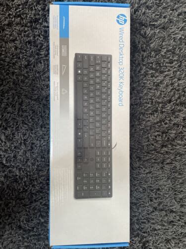 Hp Wired Desktop 320k Keyboard Full Size 100 Numeric Usb Black