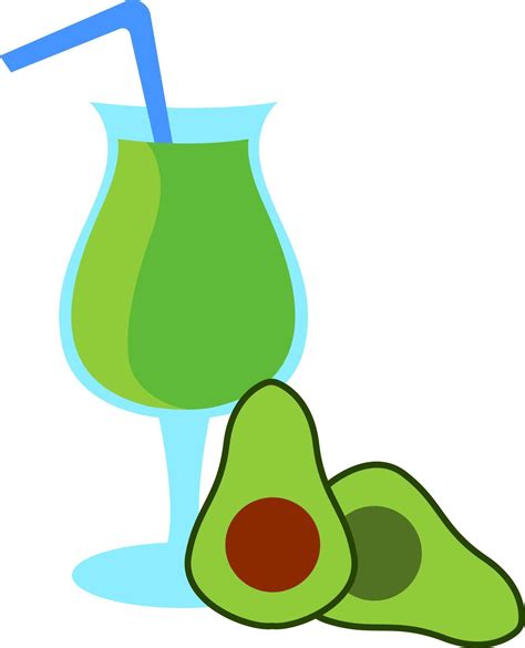 Avocado Smoothie Illustration Vector On White Background 13683384