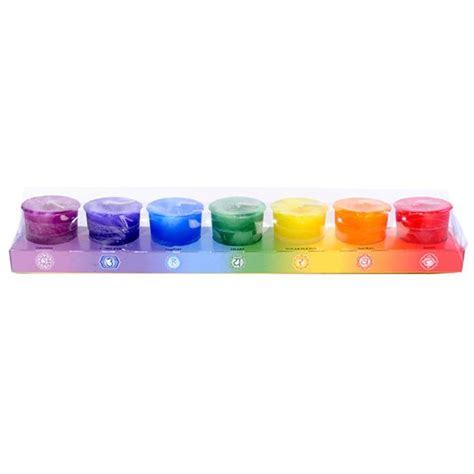 Chakra Votive Candles Kit 7 Pack Plentiful Earth Votive Candle Set Herbal Candles Votive