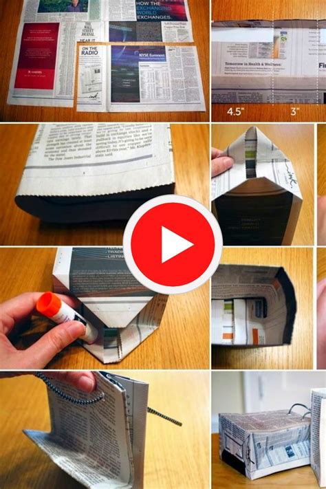 How To Make Paper Bag With Newspaper Diy Newspaper Bags Newspaper