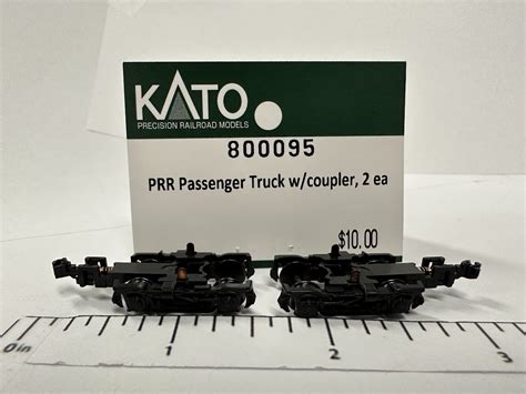 PRR Passenger Truck Black W Kato Magnetic Knuckle Coupler N Scale