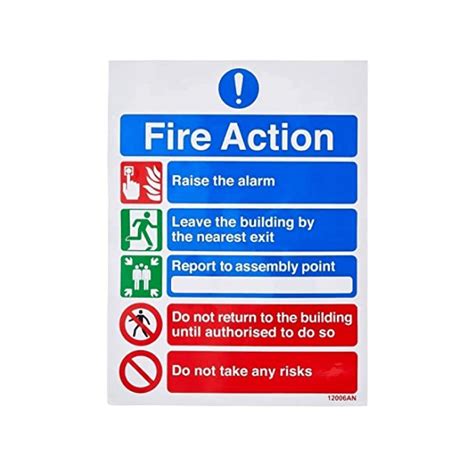 Raise The Alarm Fire Action Notice Sign Custom Engraving And Digital Print York