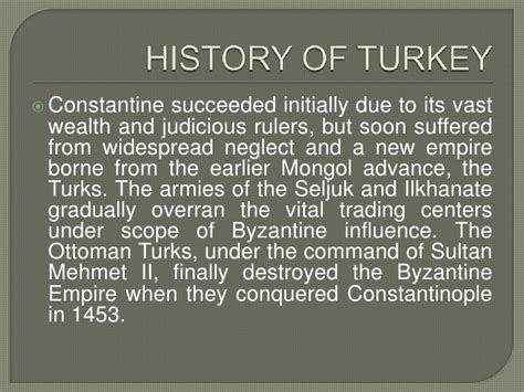 History of turkey