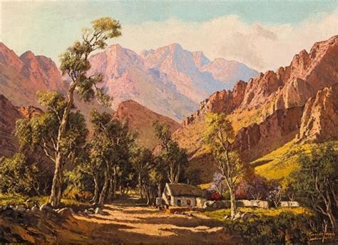 Artwork By Tinus De Jongh Mountainous Landscape With Cottage Made Of