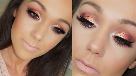 Sunset Eye Makeup Tutorial Prom Makeup Hooded Eyes Youtube