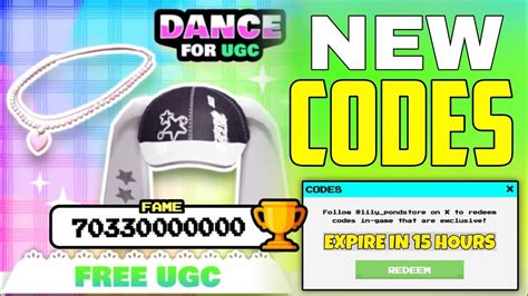 New All Working Codes For Dance For Ugc Roblox Dance For Ugc