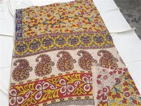 Kalamkari Cotton Printed Sarees Block Print At Rs 550 Meter In Pedana