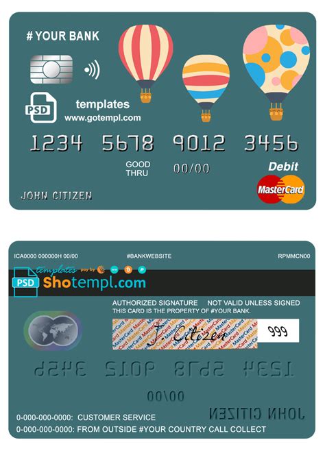 Baloon Bio Universal Multipurpose Bank Mastercard Debit Credit Card