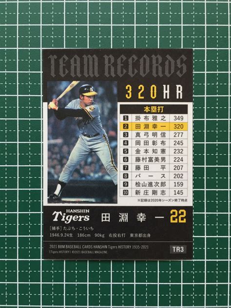 Bbm 2021 プロ野球 阪神タイガースヒストリー 1935 2021 Tr3 田淵幸一 インサートカード 球団記録2014年～｜売買