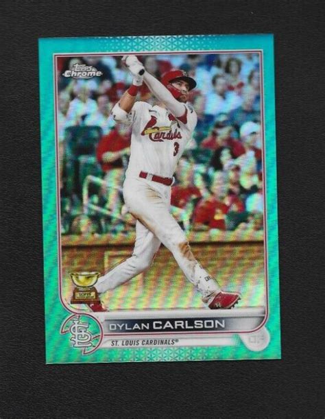 Topps Chrome Dylan Carlson Aqua Refractor St Louis