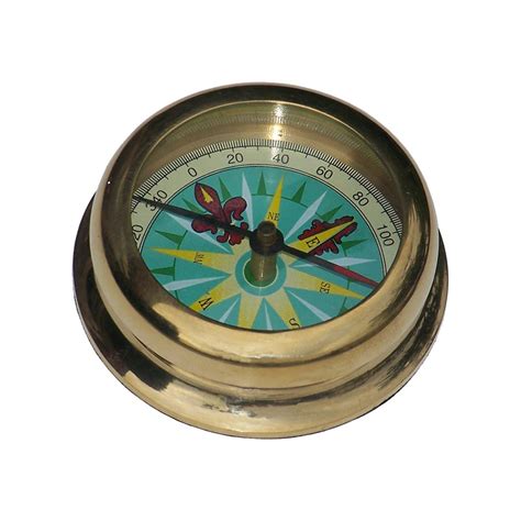 Solid Polished Brass Nautical Paperweight Compass Home By Cedar Grove Design And Co