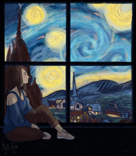 The Girl and her Starry Night by MyraSylus on DeviantArt
