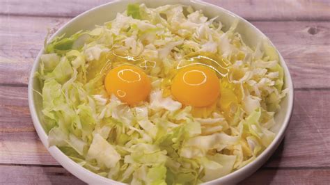 Mix Cabbage And Eggs And Make This Delicious Recipe Cabbage Breakfast Recipe T Stove Youtube