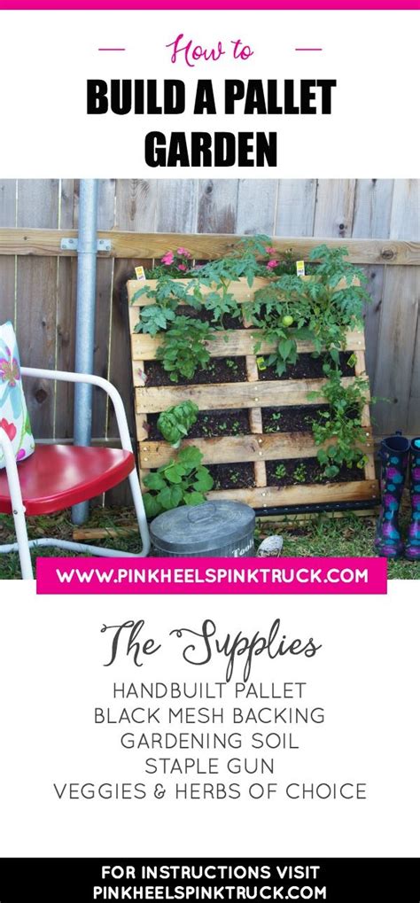 How To Build A Pallet Garden Vertical Pallet Garden Pallets Garden