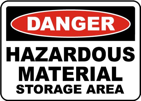 Hazardous Material Storage Area Sign G4782 By