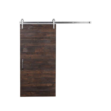 Rustica Hardware 42 In X 84 In Rustica Reclaimed Wood Barn Door With