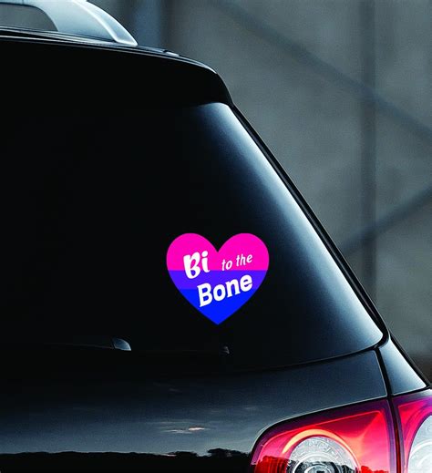 Bi To The Bone Car Decal Window Bumper Sticker Button Pin Laptop