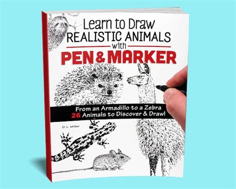 Book: Learn to Draw Realistic Animals With Pen & Marker How - Etsy