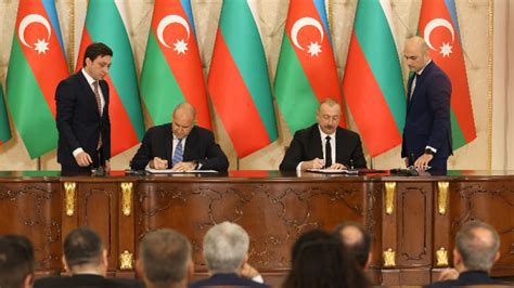 Bulgaria And Azerbaijan Sign Declaration On Strategic Partnership In