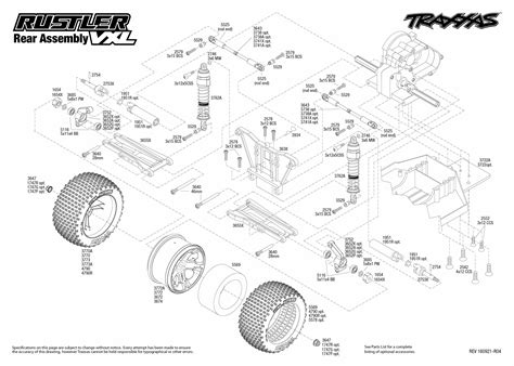 Exploded View Traxxas Rustler 110 Vxl Tqi Bluetooth Ready Tsm R Rear Part Astra