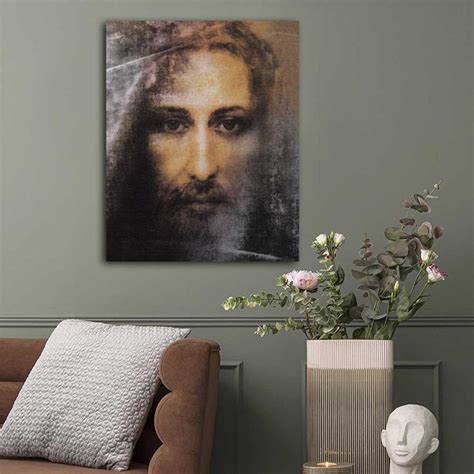 The Shroud of Turin Jesus Christ Face Canvas Print Real Face of Jesus ...