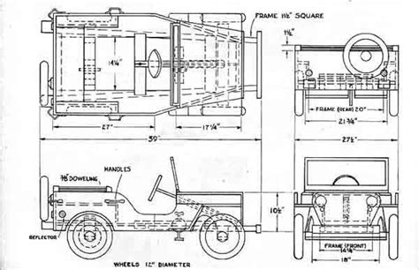 Free to download these print ready vintage plans to build a jeep for ...