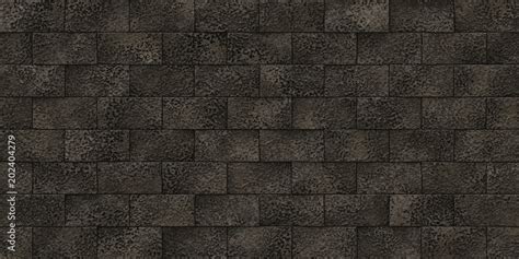 Dark Brown Seamless Stone Block Wall Texture. Building Facade ...