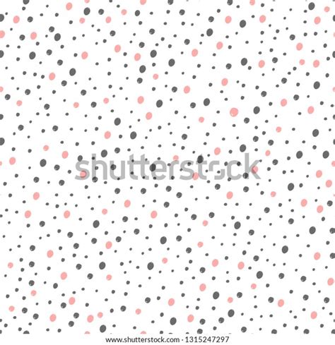 Pastel Pink Grey Polka Dots Seamless Stock Vector Royalty Free