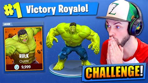 The Hulk Challenge In Fortnite Battle Royale Youtube