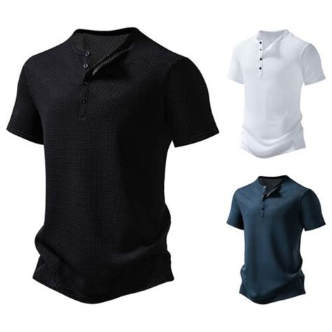 Men S Summer Short Sleeve V Neck T Shirt Casual Loose Top In Solid