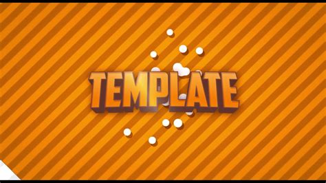 FREE ORANGE PROFESSIONAL INTRO TEMPLATE After Effects CC 2018 YouTube